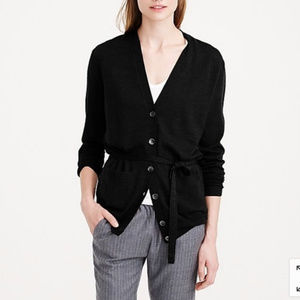 J Crew Grey belted cardigan